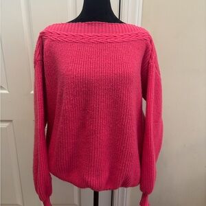 Pink plus size sweater